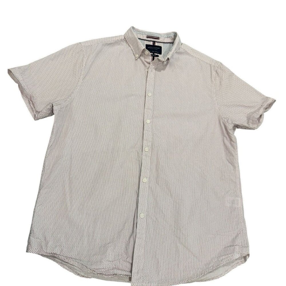 Denim & Flower Ricky Singh Mens Shirt Short Sleeve Slim Fit Button Large Cotton - Picture 2 of 6